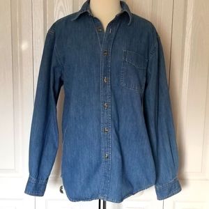 Basic Editions Denim Button Down Shirt
